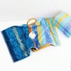 Bath Towel Set of 8: 2 Bath Towels, 2 Hand Towels, 4 Washcloths, 100 Cotton, Hanging Loops, Colorful Starry Night Collection. - 4 of 4