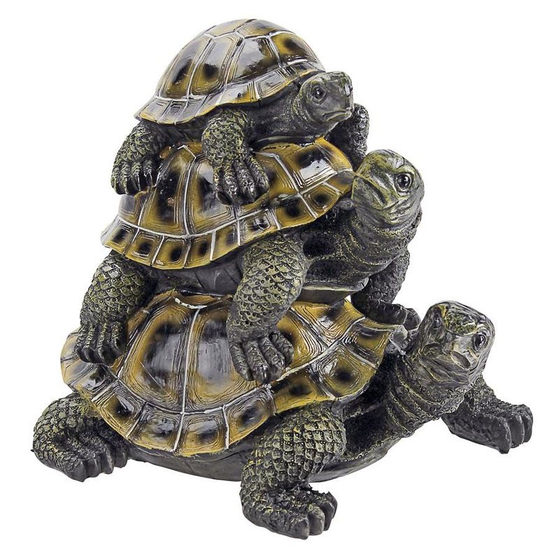 Design Toscano Three's A Crowd Stacked Turtle Statue, 3 of 5