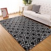 Modern Soft Fluffy Living Room Rugs with Geometric Pattern, Plush Non Slip Non Shedding Throw Carpet for Nursery Bedroom Payroom - 2 of 4