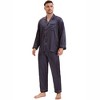 INSPIRE CHIC Men's 2 Pieces Button Down Printing Sleepshirt Casual Pattern Pajamas Set - 2 of 4