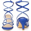 Perphy Women's Strappy Open-Toe Contrasting Color Kitten Heels Sandals - 2 of 3