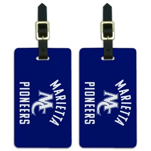 Marietta College Pioneers Logo Luggage ID Tags Suitcase CarryOn Cards  Set of 2 - 1 of 4