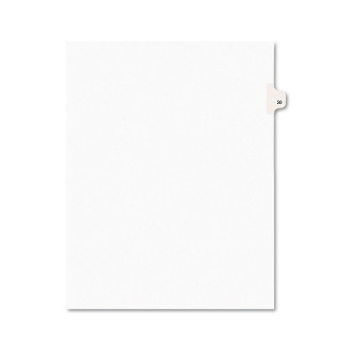 Pack of 25 Avery Style 8.5 x 11 inches Avery Individual Legal Exhibit Dividers 12 11922 Side Tab