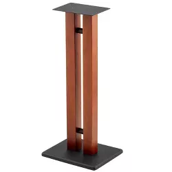 Monolith Speaker Stands - 28 Inch, Cherry (Each), 50lbs Capacity, Adjustable Spikes, Sturdy Construction, Ideal For Home Theater Speakers
