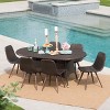 Christopher Knight Home Panola Outdoor Wicker and Iron 7 Piece Dining Set - 2 of 4