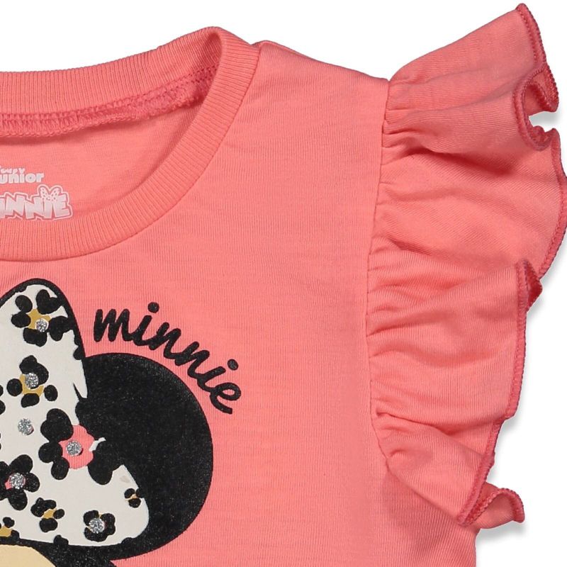 Disney Minnie Mouse Baby Girls T-Shirt and Leggings Outfit Set Infant, 4 of 8