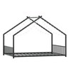 Ridstar 55.9 in. W Roof-Shaped Full-Size Canopy Bed Frame for Children-Black - 2 of 4