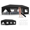 10x10 Pop Up Canopy Tent, Outdoor Tent with 3 Adjustable Height, Easy Set Up Canopy with 4 Sandbags & Carrying Bag for Camping, Parties,Outdoor Events - 3 of 4