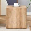 Grungis Gray Textured Patterns Square Coffee Table,Modern End Table for Living Room,Offices - 2 of 4
