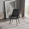 Modern Dining Chair with Black Metal Legs, Gray Color, Set of 4, Perfect for Living Rooms & Dining Rooms - 2 of 4