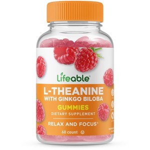 Lifeable - L Theanine + Ginkgo Biloba - Adult - 60 Gummies - 1 of 4