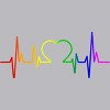 Adult Design By Humans Pride Heartbeat Rainbow By LuckyCharm99 Tank Top - 2 of 2