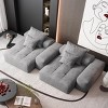 Modern Oversized Modular Sofa, 4PCS DIY Layout Sofa with Chaise Lounges, Tufted Sofa with Chenille Fabric Pillows-Baofuwish - 2 of 4