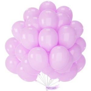PartyWoo Balloons Pink Lilac Pastel Purple 12 Inch 50 pcs - 1 of 4