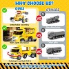 Skirfy 5 in 1 Construction Trucks with Light & Music, Excavator Toys for Kids, Push Cars - 2 of 4