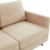 LeisureMod Lincoln Mid-Century Modern Upholstered Velvet Loveseat with Gold Frame - 4 of 4