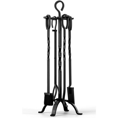 SUGIFT Fireplace Tool 5 sets Pendant Tongs Fire Hook Brush Shovel