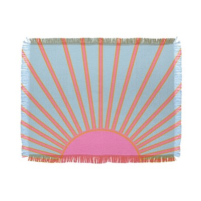 Daily Regina Designs Le Soleil 02 Abstract Retro Woven Throw Blanket - Deny Designs