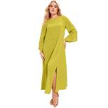 June + Vie by Roaman's Women’s Plus Size Bell-Sleeve Maxi Dress