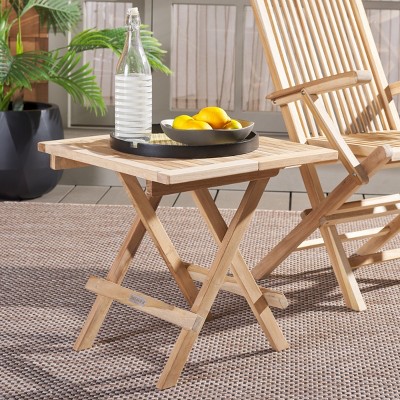 Natural Teak Wood Square Folding Patio Table