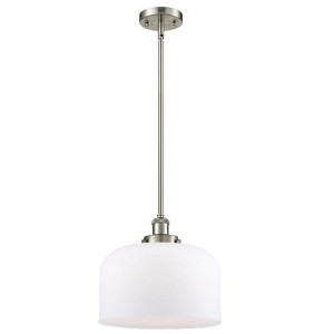 Bell - 1 Light Stem Hung Mini Pendant In Industrial Style-10 Inches Tall and 12 Inches Wide - 1 of 1