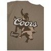 Mens Coors Banquet Rodeo Bull Rider Front and Back Print T-Shirt - 3 of 4