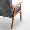Sapphtopaz Accent Chair 25.38'' Wide Classic Wood Frame Arm Chair Lounge Chair Modern Living Room Chair Comfy Chair for Living Room - 3 of 4