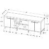 Monarch Specialties TV STAND - 60L / WHITE / GREY - 4 of 4