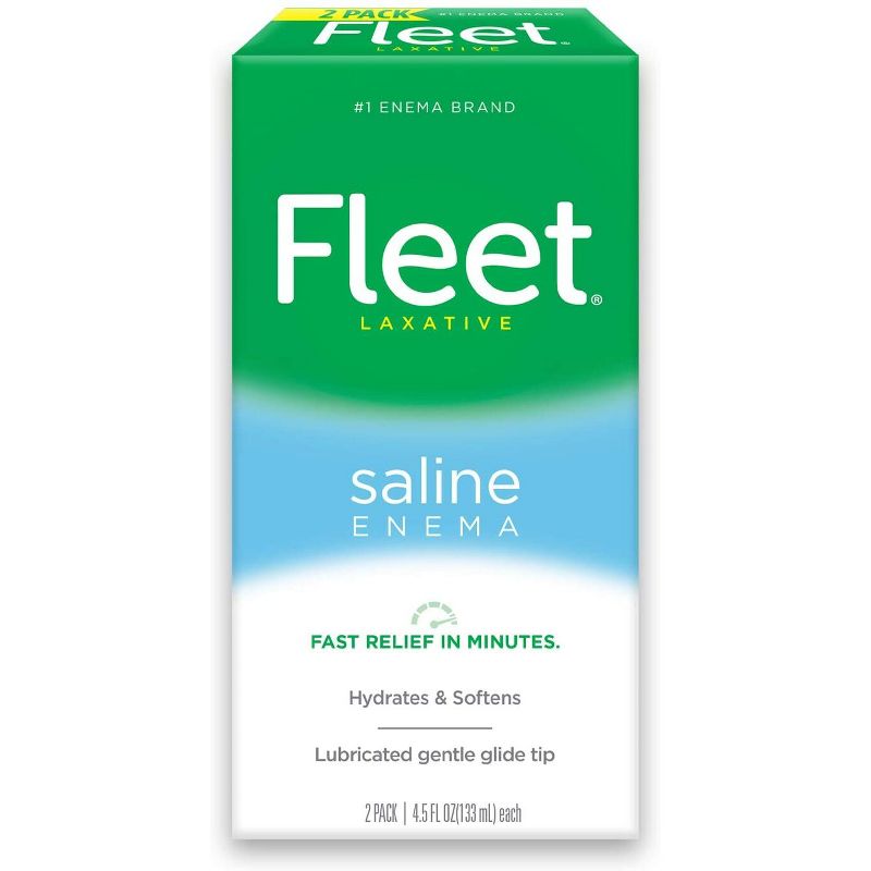 Fleet Laxative Saline Enema for Adult Constipation -  2 Bottles - 4.5 fl oz, 1 of 5