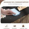 Coucheta 2-Door Shoe Cabinet - 6-Tier Entryway Organizer with Hooks & Adjustable Shelves, Black (Set of 2) - 3 of 4