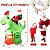 SEVOBAL Inflatable Holiday Decorations 8' Christmas Decoration Inflatable Santa Claus Dinosaur Decoration Christmas Blow Up﻿, Green, 96"*44.4"*96" - 2 of 4