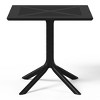 WestinTrends Playa 5-Piece Outdoor Resin Square Patio Dining Table Set with Modern Stackable Patio Dining Chairs, Black - 4 of 4
