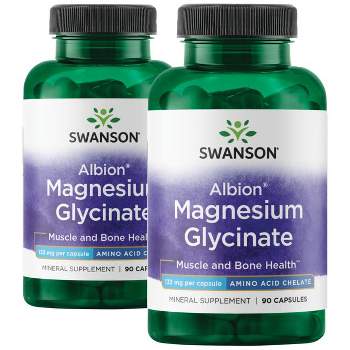 Swanson Albion Magnesium Glycinate - 2 Pack 133 mg 90 Caps Per Bottle