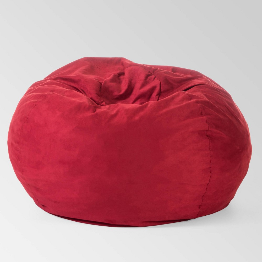 Photos - Bean Bag Christopher Knight Home Madison Faux Suede 5-Foot Beanbag - Red