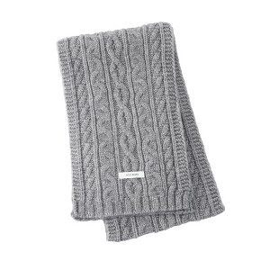 Anna-Kaci Women’s Cable Knit Scarf with Soft Textured Wool-Blend Yarn and Classic Ribbed Edges - 1 of 2