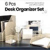 Blu Monaco Desk Organizer Set - 6-Piece Desk Accessories for Mail, Sticky Notes, Pens, Magazines & Documents - 3 of 4