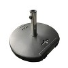 GDFStudio Laramie Outdoor 120 lb Concrete Circular Umbrella Base, Matte Black - 4 of 4