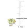 EVERLY JEWELRY | Yellow Plated Sterling Silver 0.018 CT TW Diamond And 1 1/2 CT TGW Green Quartz Fashion Post Earrings - 2 of 4