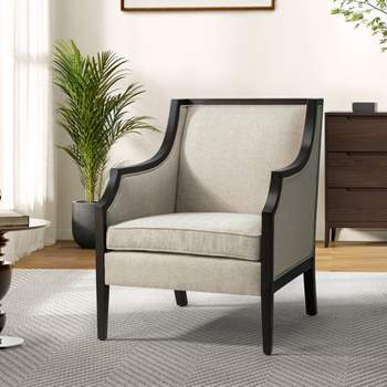 Falco Comfy Wooden Upholstered Living Room and Bedroom Armchair | KARAT HOME
