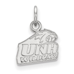 Black Bow Jewelry 10k White Gold New Hampshire Wildcats NCAA Extra Small Pendant - 1 of 3