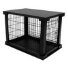 Merry Products Decorative Pet Cage w/ Protection Box End Table, Black + Merry Products Decorative Pet Cage w/ Protection Box End Table, Large, Brown - 2 of 4