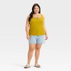 Women's Slim Fit Ribbed Tank Top - Ava & Viv™ - 3 of 3