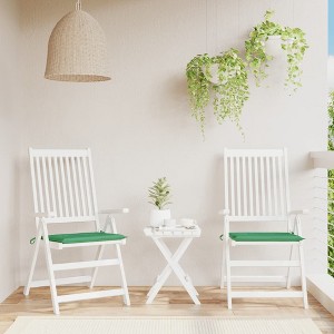 vidaXL Garden Chair Cushions 2 pcs Green 19.7"x19.7"x1.2" Oxford Fabric - 1 of 4