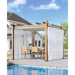Retractable Aluminum Pergola with Sunshade & Mesh Panels，Durable All-Weather Design, Outdoor Pavilion for Patio, Garden, Deck - 1 of 4