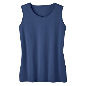 Collections Etc Soft Knit Crew Neck Sleeveless Summer Tank Top - 1 of 4