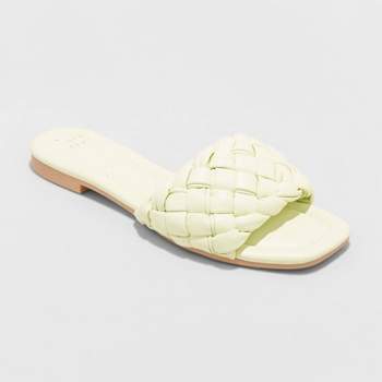 Women's Carissa Slide Sandals - A New Day™ Light Green 12