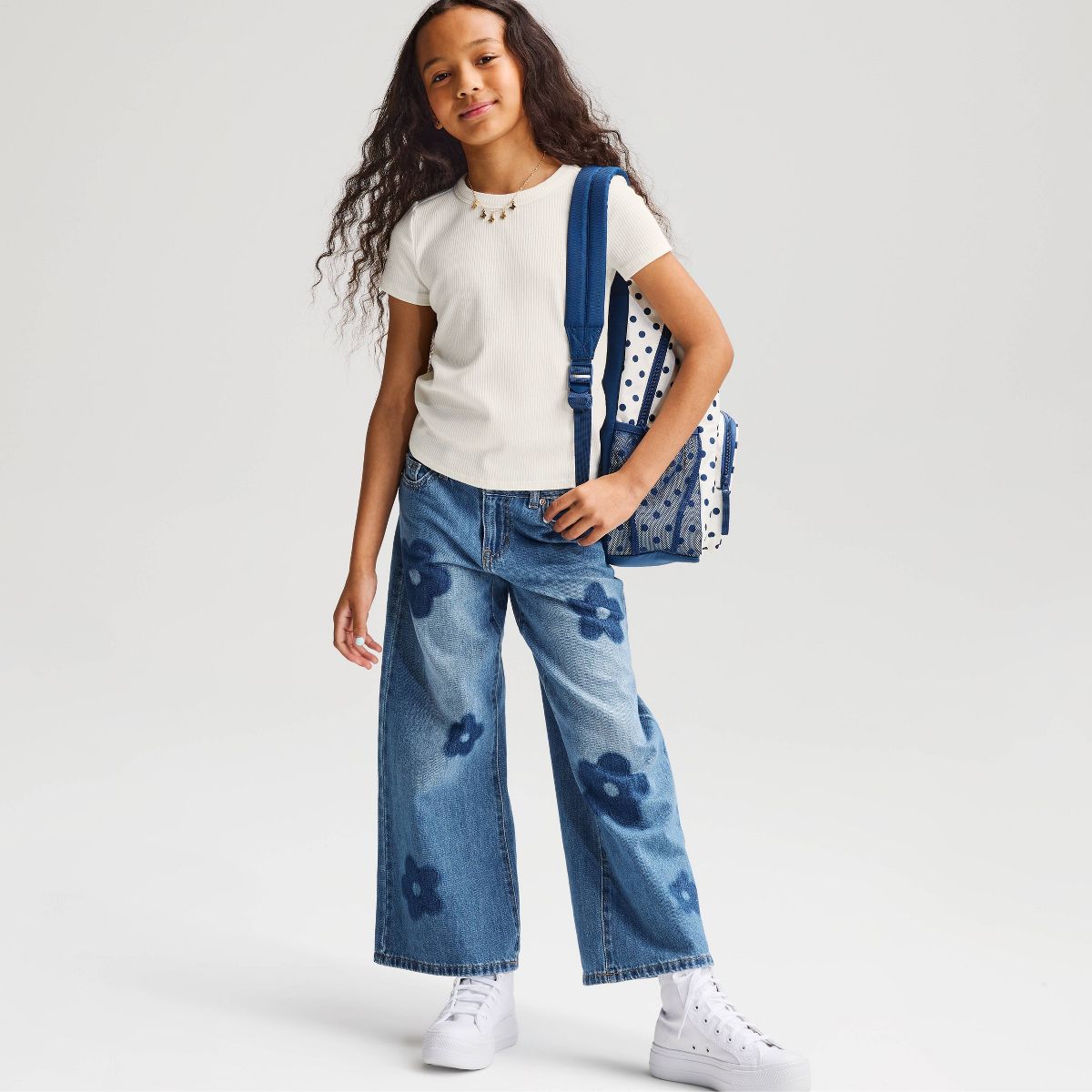 Girls' Short Sleeve Fitted Textured T-Shirt - Cat & Jack™