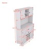 NicBex Buffet Cabinet with Storage Farmhouse Sideboard Cabinet Coffee Bar Storage Cabinet with Drawers shelves and Glasses Rack - 2 of 4