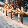 Tangkula Lighted Candy Canes Set of 3 Christmas Tinsel Candy Cane Decoration - 4 of 4