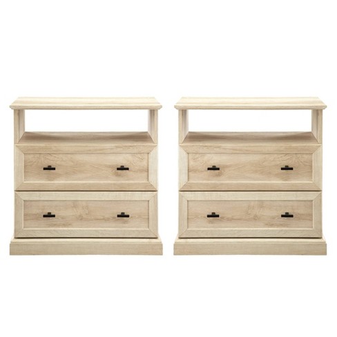 Set of 2 end store tables with drawers